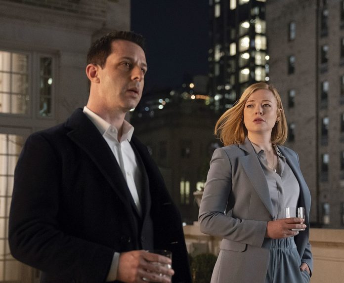 Jeremy Strong and Sarah Snook in 
