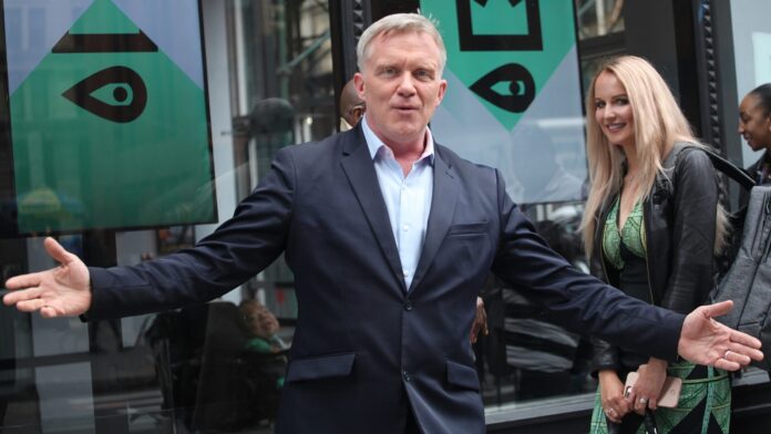 Anthony Michael Hall at the AOL Build Speaker Series in May 2017