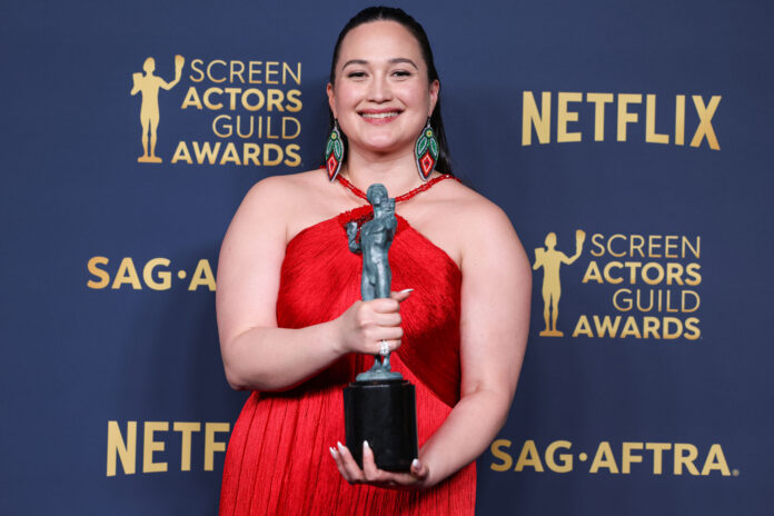 Lily Gladstone, winner of the Outstanding Performance by a Female Actor in a Leading Role award for 