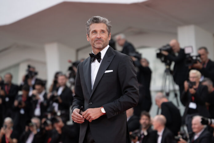 Patrick Dempsey at a red carpet for the movie ''Ferrari'' at the 80th Venice International Film Festival in August 2023