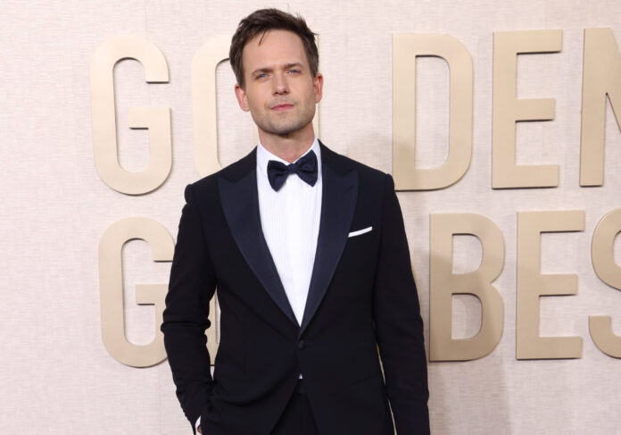Patrick J. Adams at the 81st Annual Golden Globe Awards in January 2024